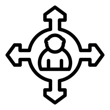 Human evolution icon outline vector. Customer team Stock Illustration