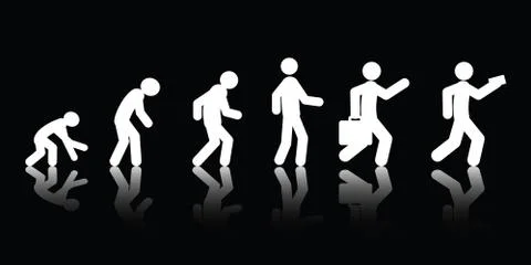 Human evolution Stock Illustration