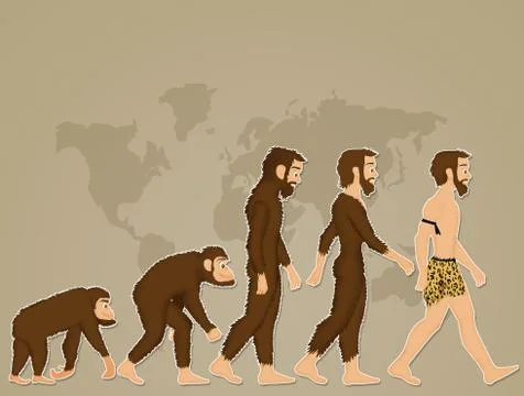 Human evolution Stock Illustration
