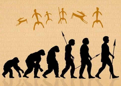 Human evolution Stock Illustration