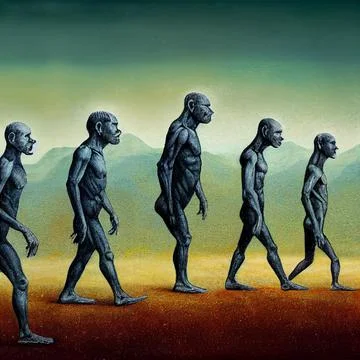 Human evolution. Stages of human development. Stock Illustration