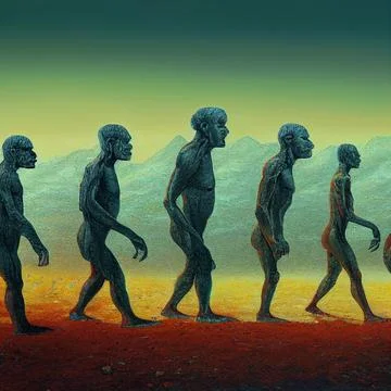Human evolution. Stages of human development. Stock Illustration