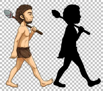 Human evolution transparent background Illustrazione stock