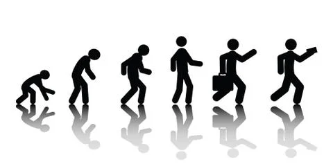 Human evolution, vector Stock Illustration