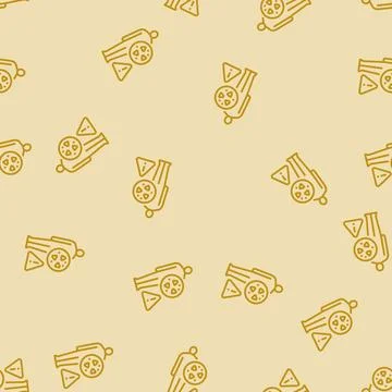 Human exposure to microplastics line seamless pattern Stock Illustration