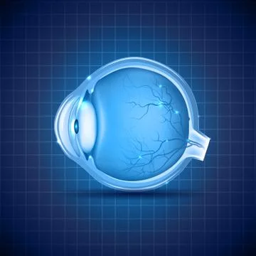 Human eye abstract blue design Stock Illustration