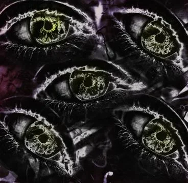 Human eye abstract dark background Stock Illustration