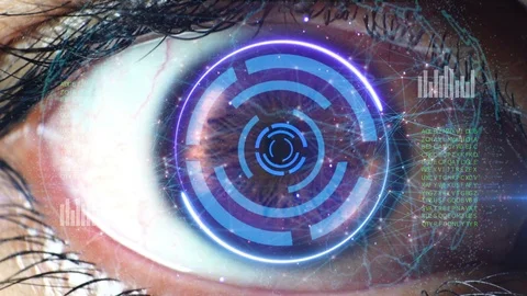 Human eye. AI(Artificial Intelligence) concept. Stock Footage 127491710