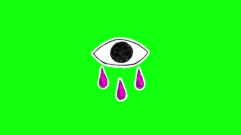 Human eye anatomy on green screen Vídeo Stock 335552826