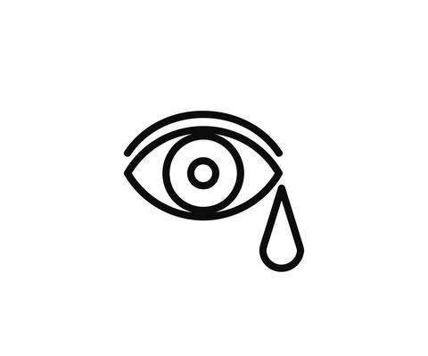Human eye and eye drops. Symbol. Vector Stock Illustration