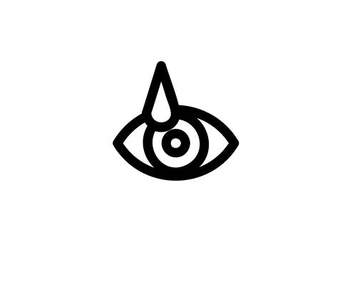 Human eye and eye drops. Symbol. Vector Stock Illustration