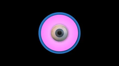 Human eye ball with blue iris isolated on black background イラスト素材