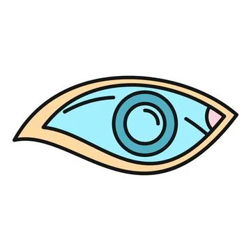 Human eye with blue iris on white background Stock Illustration