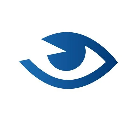 Human eye in blue. Looking  observation Stock Illustration