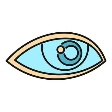 Human eye cartoon icon symbolizing vision and looking Stock Illustration