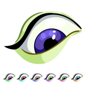 Human eye cartoon vector graphic Stock Illustration