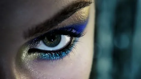 Human eye close up macro Stock Footage