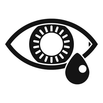 Human eye crying tear drop icon Stock Illustration