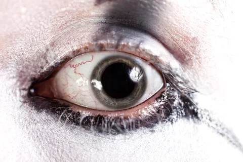 Human eye with dilated pupils 库存照片