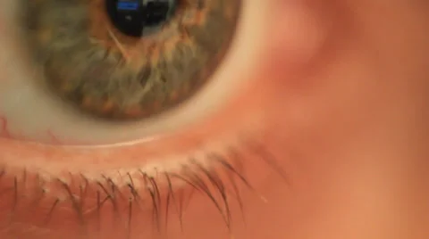 Human Eye. Extreme macro of a human eye green and brown Stock Footage 39002670