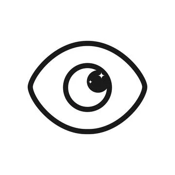 Human eye, human eye icon, eye isolated on white background. Background image Stock Illustration