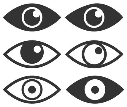 Human eye. Human eye icon isolated on a white background. Vector Stock Illustration
