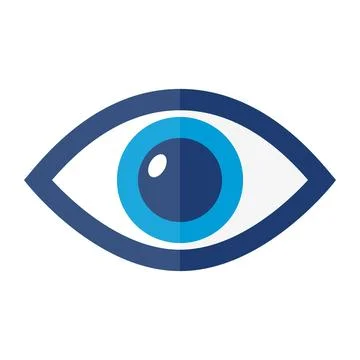 Human eye icon, human eye, human eye isolated on white background. Vector Stock Illustration
