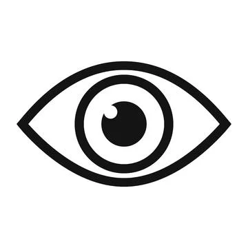 Human eye icon, human eye, human eye isolated on white background. Vector Stock Illustration