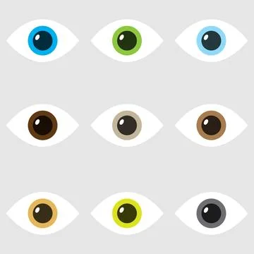 Human eye icon, human eye, human eye isolated on white background. Vector Stock Illustration