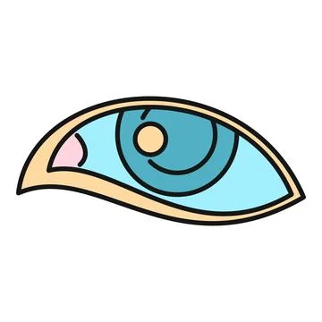 Human eye icon illustration representing vision and sight Stock Illustration