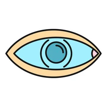 Human eye icon representing vision and perception Stock Illustration