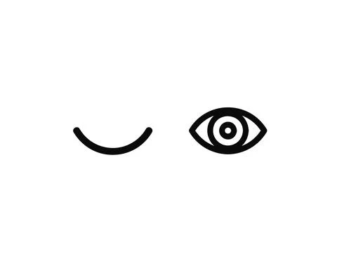 Human eye icon on a white background. Vector. Stock Illustration