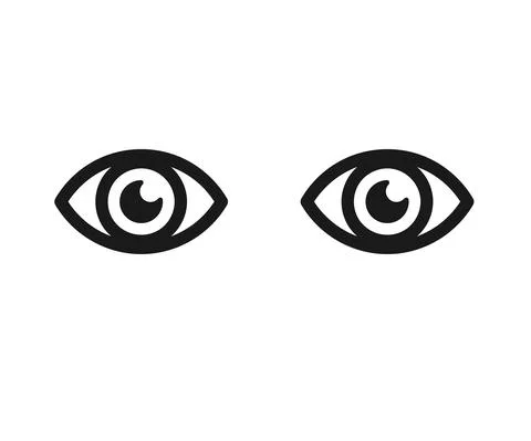 Human eye icon on a white background. Vector. Stock Illustration