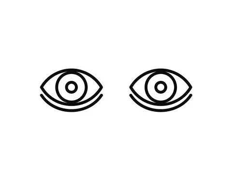 Human eye icon on a white background. Vector Stock Illustration
