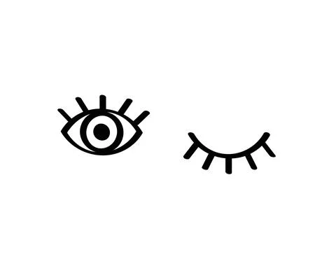 Human eye icon on a white background. Stock Illustration