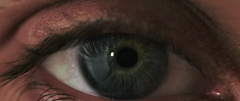 Human eye iris contracting. Extreme close up. Vídeos de archivo 119495708