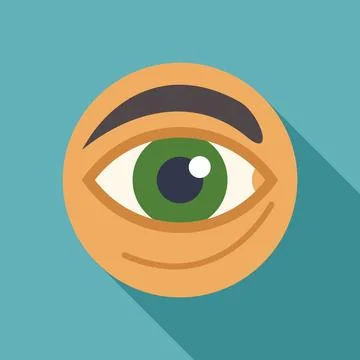 Human eye looking sideways with long shadow Stock-Illustration