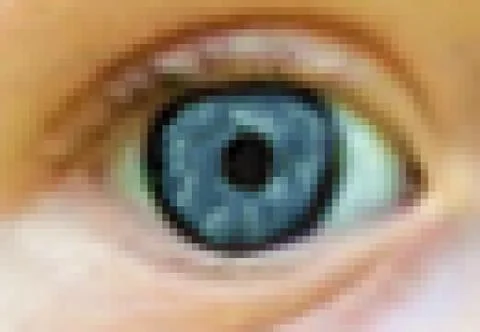 Human eye pixelated Stock Photos