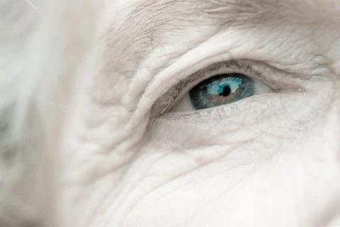 Human eye with reflection close up Stock Photos