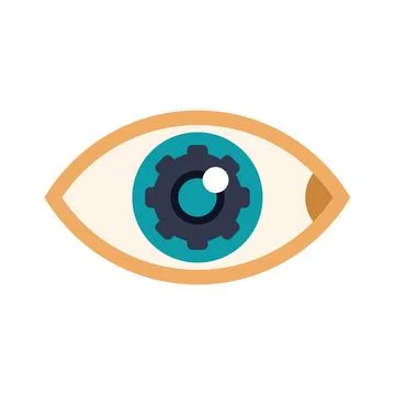 Human eye representing vision of business development process Stock Illustration