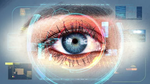 Human Eye Scan Technology Interface 4K (Looping) Vidéo 46565499