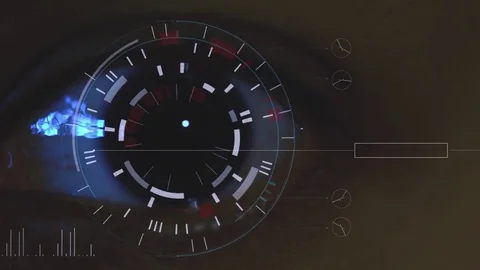 Human Eye Scan Technology Interface Anim... | Stock Video | Pond5