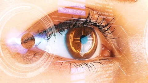 Human Eye Scan Technology Interface Stock Footage 88586740
