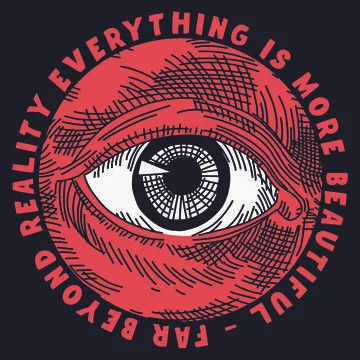 Human eye with slogan Illustrazione stock