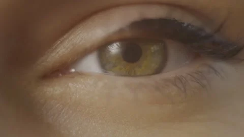 Human eye transitioning from open to closed, showcasing intricate details Video stock 318061735