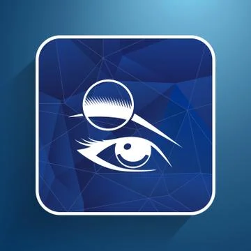 Human eye vector isolated eyebrow female makeup beauty eyesight Stock Illustration