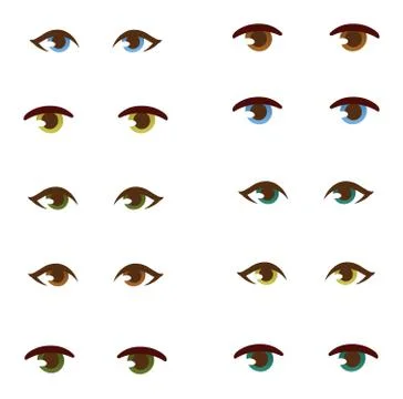 Human eye vector set Stock Illustration