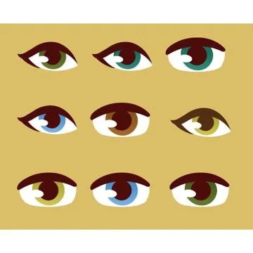 Human eye vector set Stock Illustration