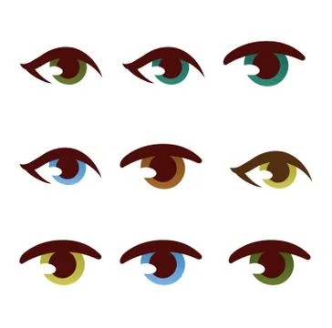 Human eye vector set Stock Illustration