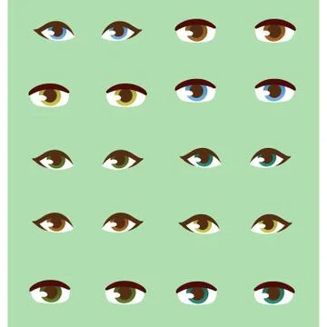 Human eye vector set Stock Illustration